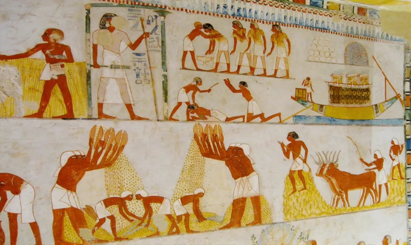 Giza Pyramids Workers View